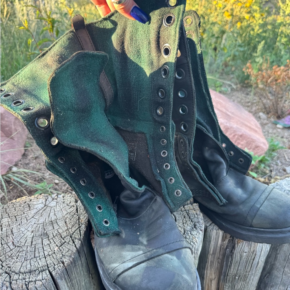 Rare green plaid Dr martens